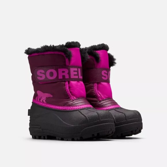 Sorel Toddler SNOW COMMANDER™ Snow Boots Purple/Pink In Size 6 New - Picture 2 of 12
